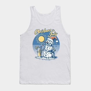 Christmas in July - Melting Snowman Tank Top